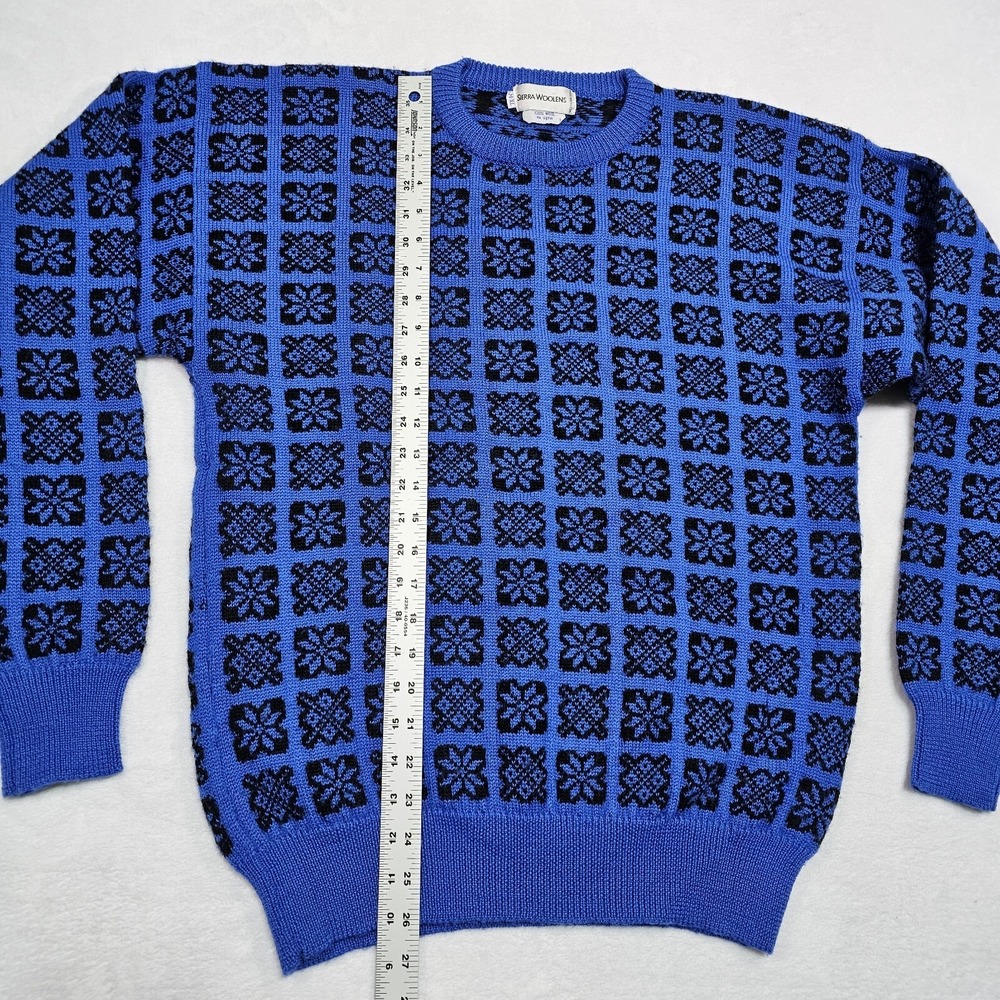 Vtg Sierra Woolens Pullover Sweater Men XL 100% Wool Ski Snowflake Knit Pullover - Picture 9 of 9